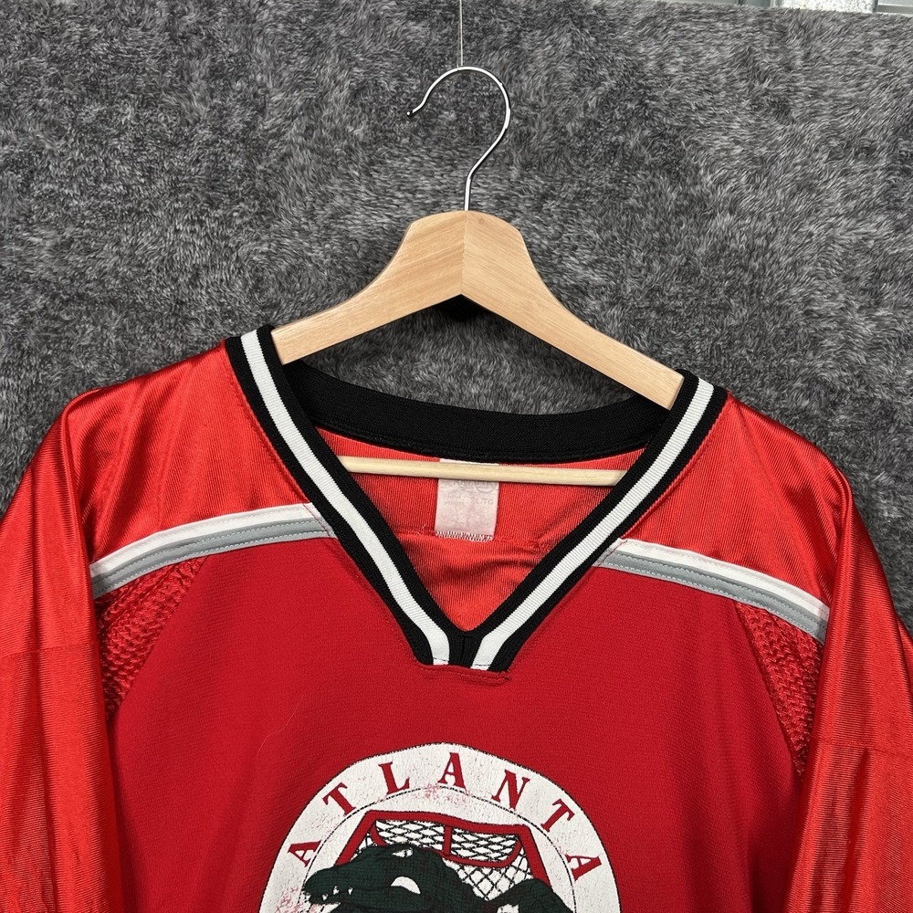 Vintage Athletic Knit AK Atlanta TailGators Large Red Hockey Jersey Distressed - Picture 6 of 14